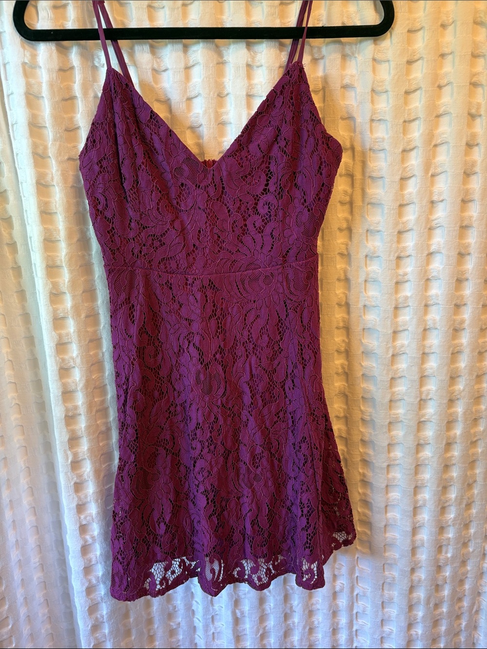 Lulu's Purple Lace Mini Dress